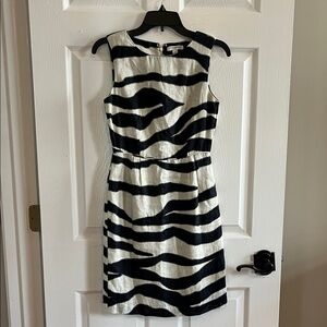 Banana Republic Black and White Patterned Mini Dress